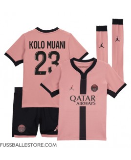 Günstige Paris Saint-Germain Randal Kolo Muani #23 3rd trikot Kinder 2024-25 Kurzarm (+ Kurze Hosen)